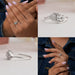 Collage of oval and round cut eco friendly Cluster diamond engagement ring