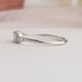 Side view of white gold lab diamond engagement ring crafted with Oval cut diamond