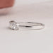 Side look of oval cut eco friendly diamond wedding band