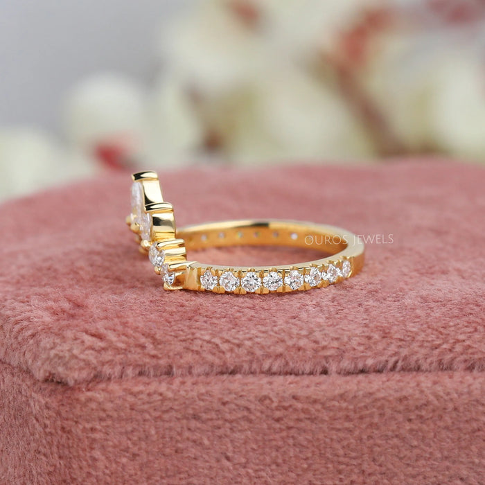 Birnenschliff Gewölbt Diamant Antragsring