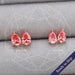 [Pink Pear Diamond Earrings]-[Ouros Jewels]