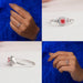 Collage of pink cushion cut diamond halo engagement ring