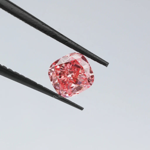 [Pink Cushion Lab Diamond]-[Ouros Jewels]