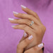 In finger Side Look of Heart Cut Lab Created Diamond Engagement Ring