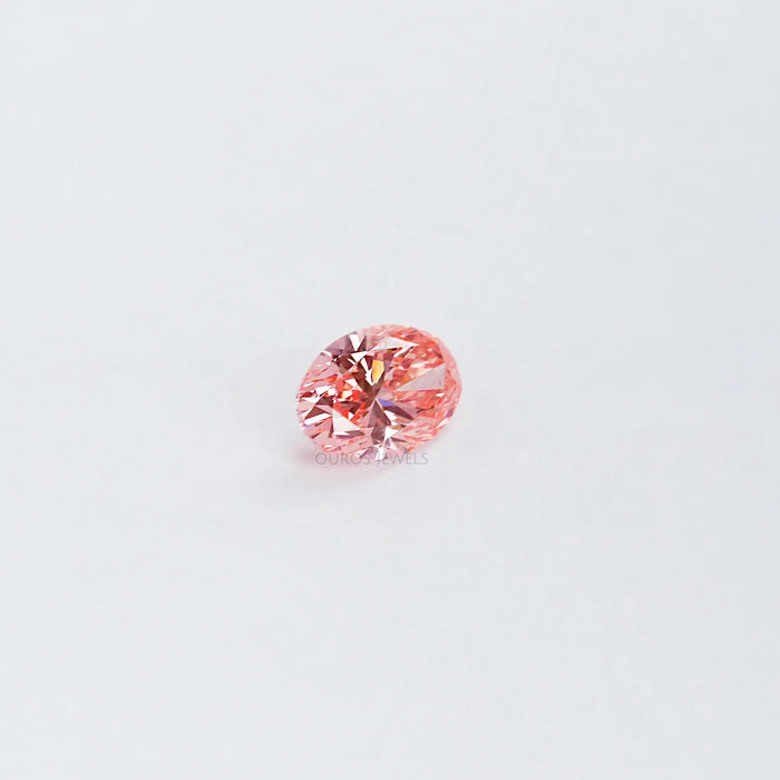 Pink oval lab grown diamond, idle for solitaire engagement rings
