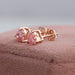 [Heart Shaped Diamond Earrings Gold]-[Ouros Jewels]