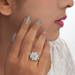 [View On Hand Of Oval Cut Cluster Ring]-[Ouros Jewels]