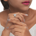 [Side Designs of Oval Cut Diamond Cluster Ring]-[Ouros Jewels]