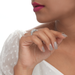 [Oval Cut Engagement Ring Through Finger]-[Ouros Jewels]