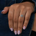 In Finger Front Look Of Asscher Cut Blue Lab Made Diamond Solitaire Ring