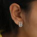 VS  clarity circle diamond earrings 