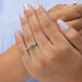 Heart shape lab created diamond engagement ring fully surrounded by round diamonds 