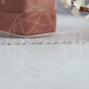 heart shape diamond earrings 