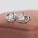 heart diamond earrings studs