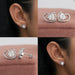 Diamond Heart Solitaire Earrings