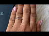 Youtube video of red oval diamond halo dainty ring