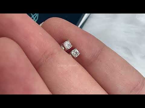 Youtube Video of Asscher Cut Diamond Stud Earrings.