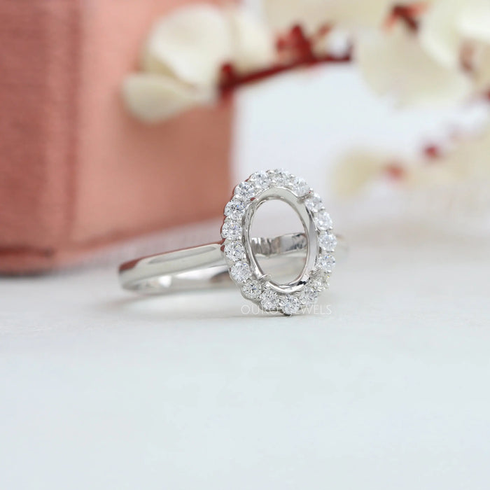 Oval  Semi Mount Engagement Ring