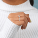 [Oval Lab Diamond Engagement Ring With Accent Stone]-[Ouros Jewels]