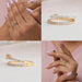 Collage of Pear and round cut eco friendly diamond engagement ring