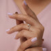 Pear and Round cut Lab made diamond ring with Double Row in solid gold