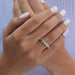 [A Women wearing Pear Diamond Eternity Band]-[Ouros Jewels]