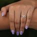 In finger look of shining pear shaped nesting wedding band
