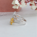 [Side Design of Three Row Bridal Ring]-[Ouros Jewels]