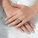 [Hand View of Flower Design Multi Row Ring]-[Ouros Jewels]