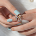 [Top View of Pear And Round Cut Diamond Ring]-[Ouros Jewels]