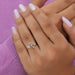 Pink princess cut diamond engagement ring with a unique shine of lab made diamond, perfect for any occasion