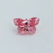 Butterfly Cut Pink Lab Grown Diamond on White Background 