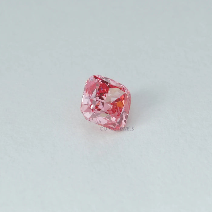 0,42 Karat Rosa Kissen schliff Labor Gezüchtet Diamant