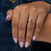 In Finger View Of Cushion Shaped Lab Created Diamond Engagement Ring 