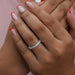 In finger look of princess cut lab created diamond eternity ring 