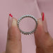 Princess Cut Lab Made Diamond IGI Certified Band With Solid White Gold