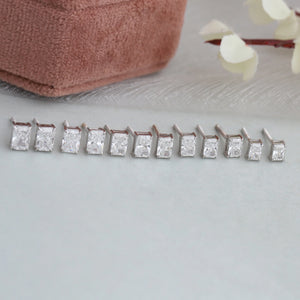 radiant diamond studs 