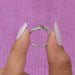 [A Women holding Red Asscher Bypass Set Ring]-[Ouros Jewels]