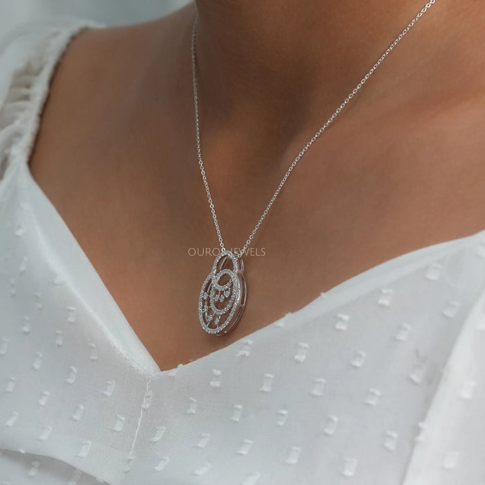 Hollow Round Cut Circle Pendant
