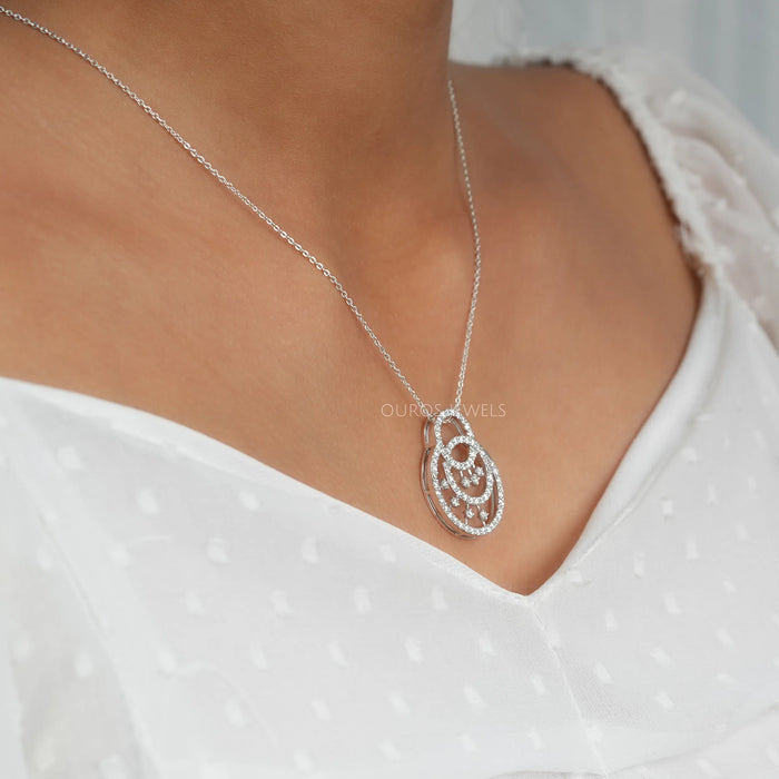 Hollow Round Cut Circle Pendant
