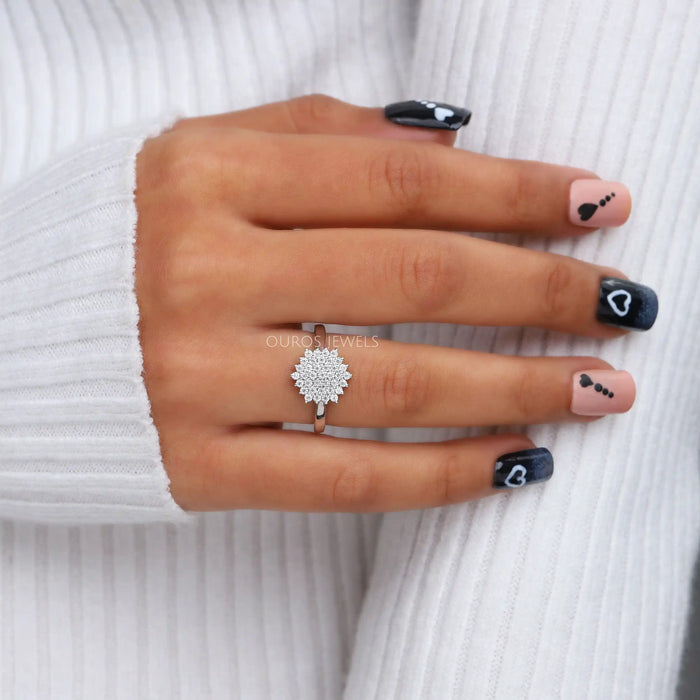 Rundschliff Cluster Diamantring