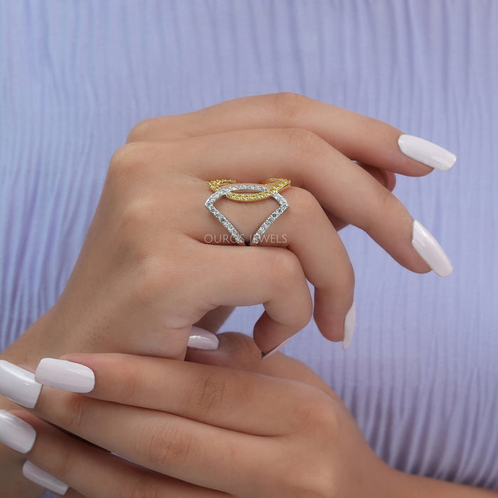 Cocktailparty-Ring mit Rundschliff
