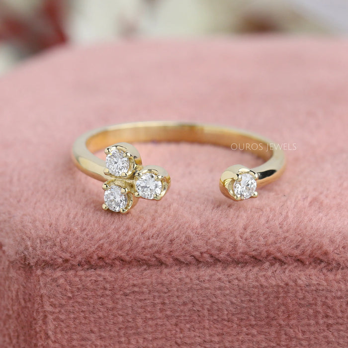 Diamond Open Cuff Wedding Band