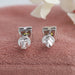 princess cut screw back stud earrings